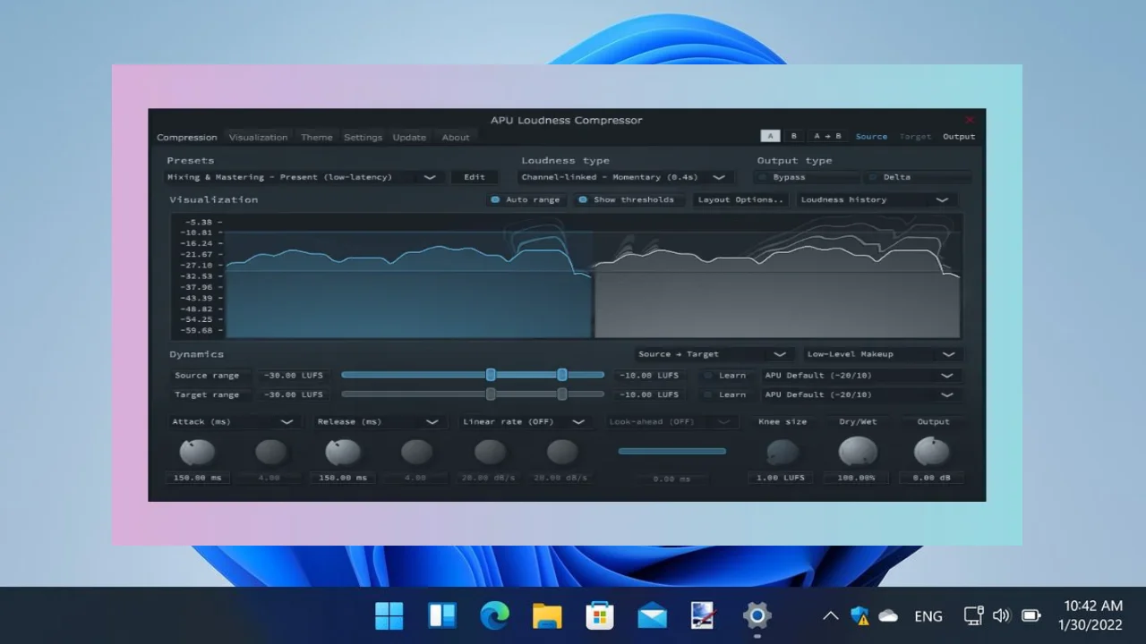 APU Software APU Loudness Compressor For PC Portable And Multilingual