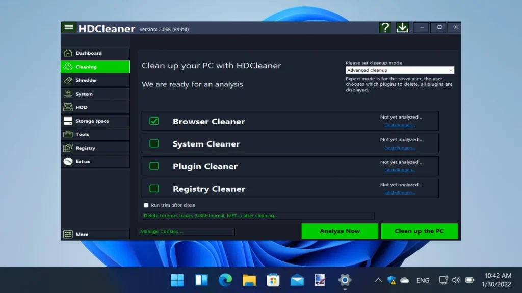 HDCleaner Full Version For PC Portable And Multilingual