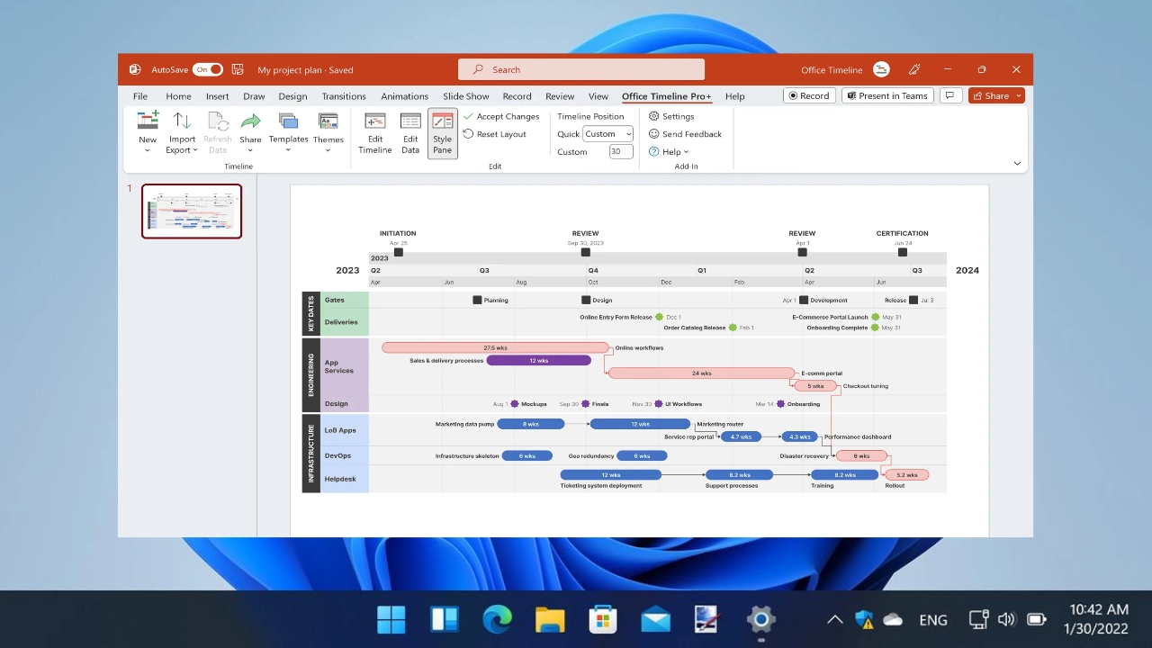 Office Timeline For PC Portable And Multilingual