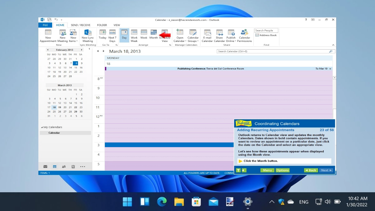 Professor Teaches Outlook For PC Portable And Multilingual