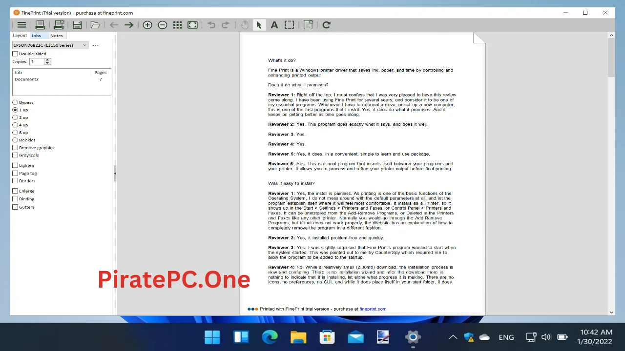 FinePrint For PC Portable And Multilingual