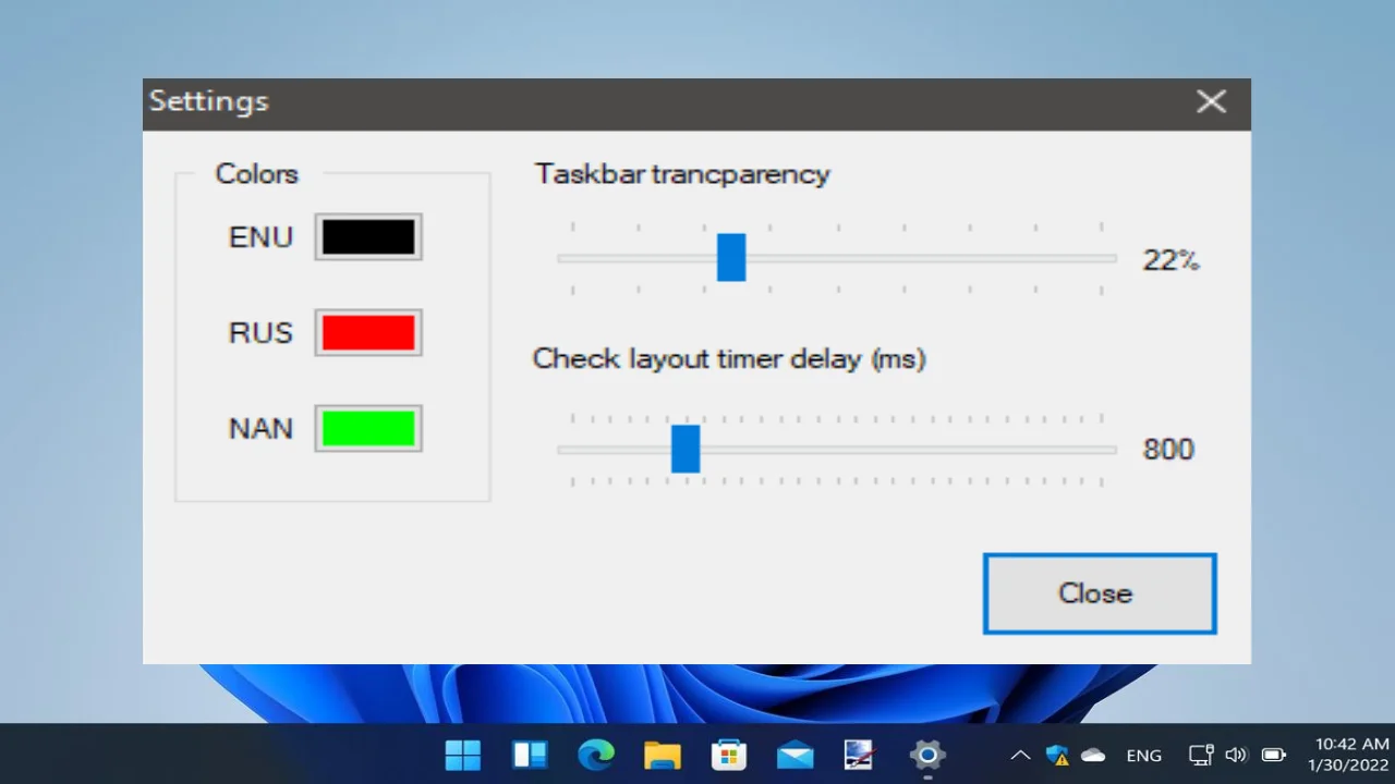 Layout Indicator For PC Portable And Multilingual