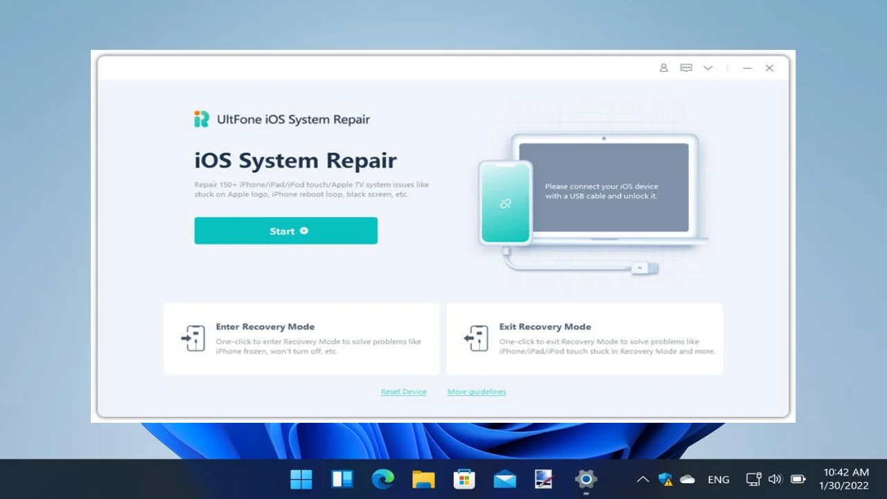 UltPhone iOS System Repair For PC Portable And Multilingual