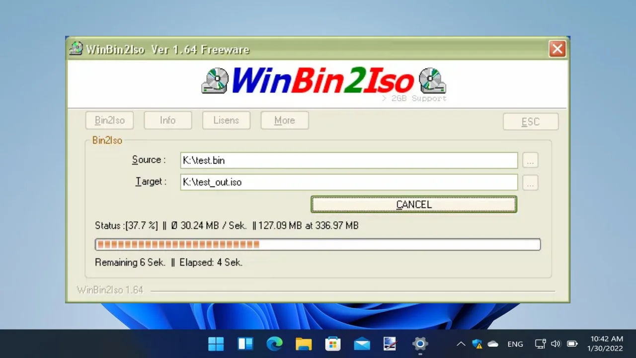 WinBin2Iso For PC Portable And Multilingual