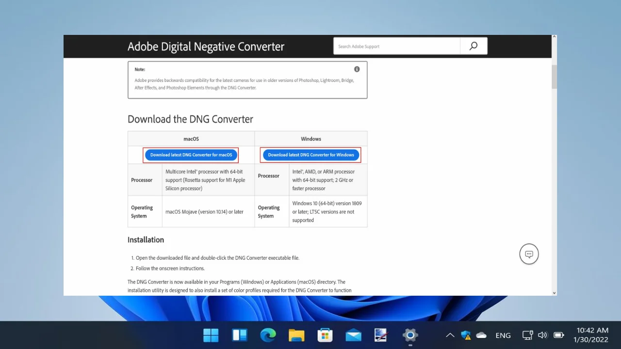 Adobe DNG Converter For PC Portable And Multilingual