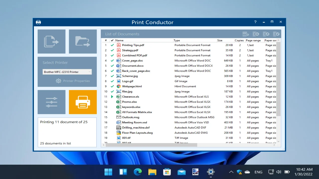 Print Conductor For PC Portable And Multilingual