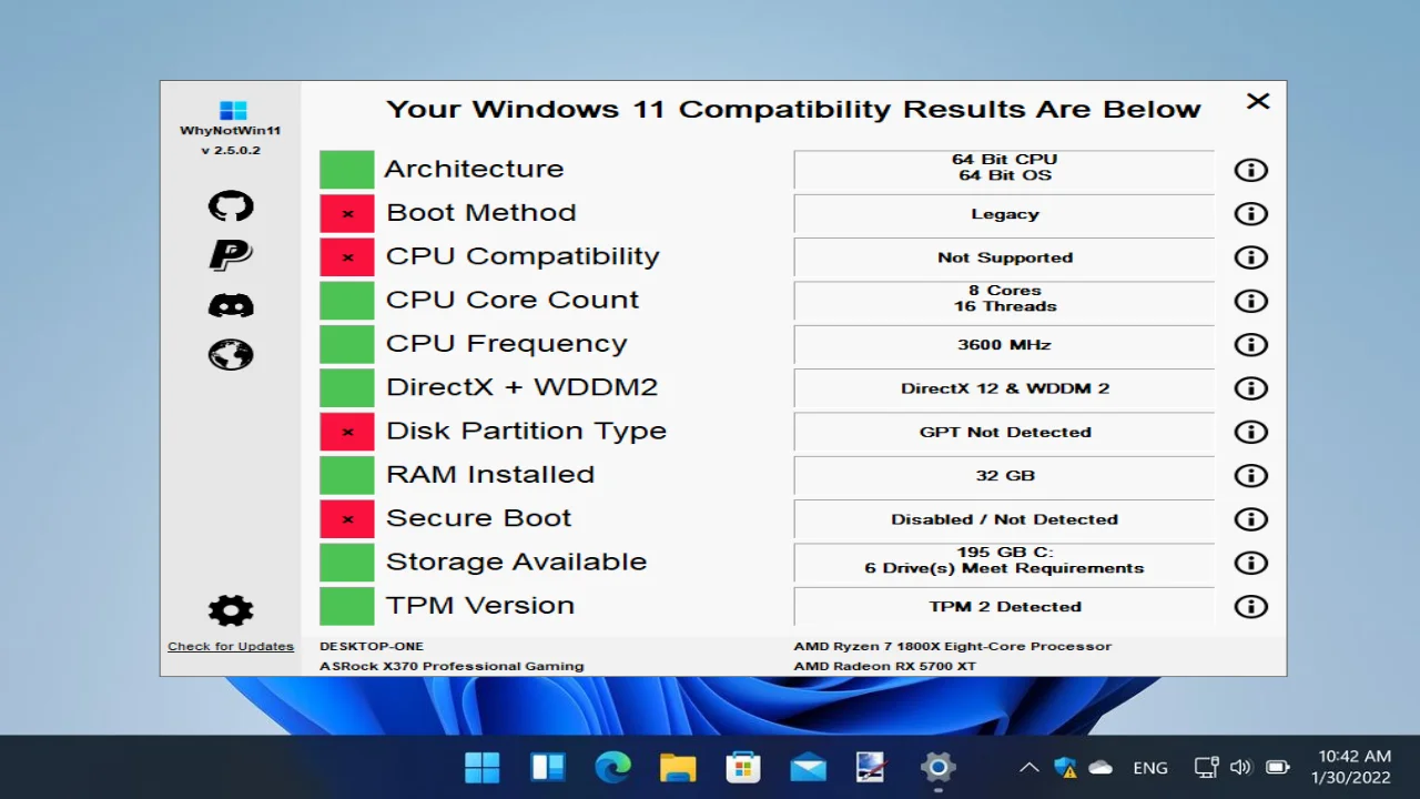 WhyNotWin11 For PC Portable And Multilingual