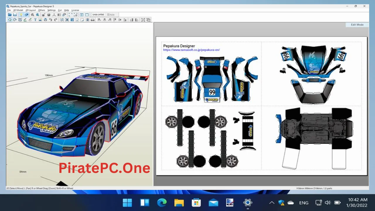 Pepakura Designer For PC Portable And Multilingual