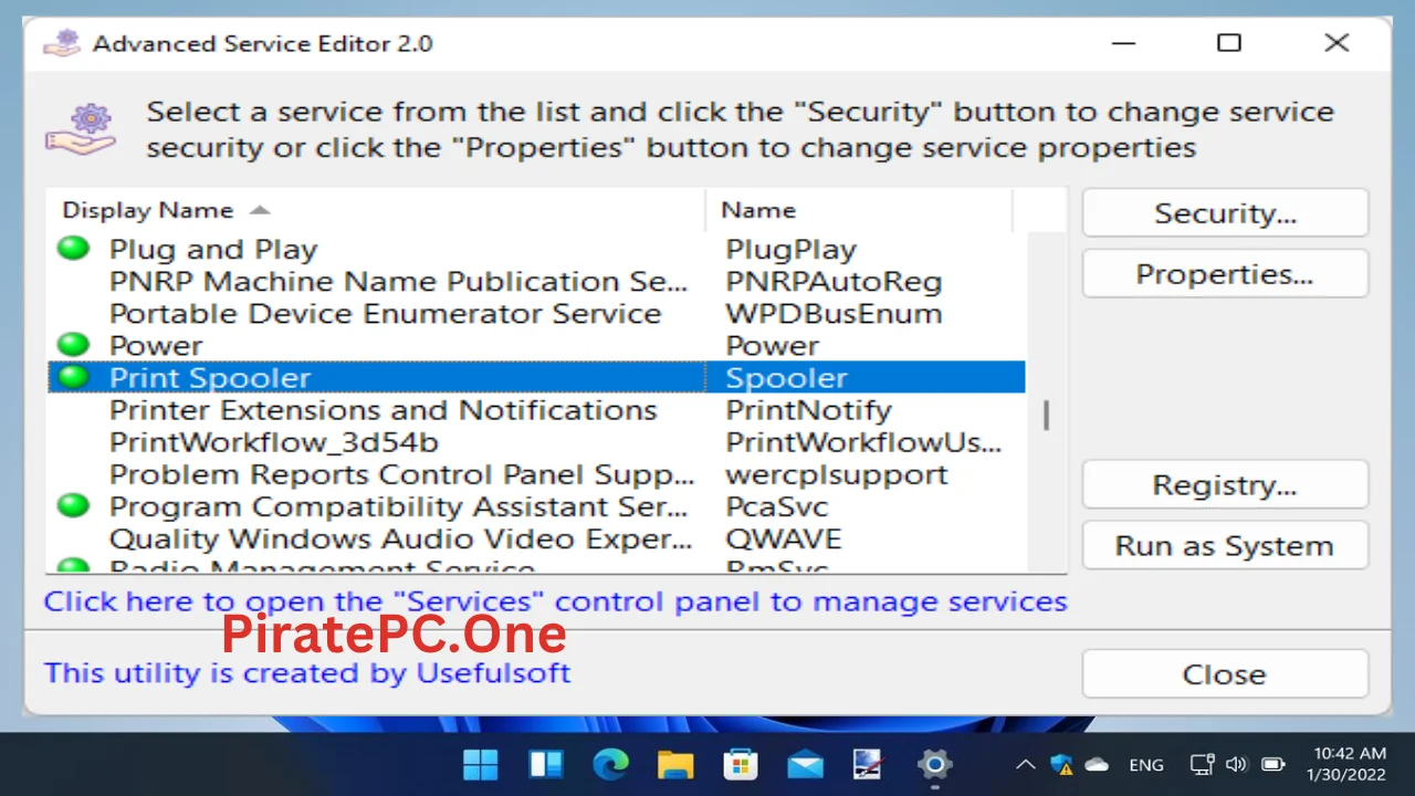 Service Security Editor For PC Portable And Multilingual