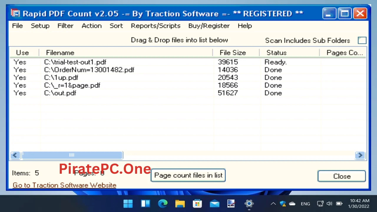 Traction Rapid PDF Count For PC Portable And Multilingual