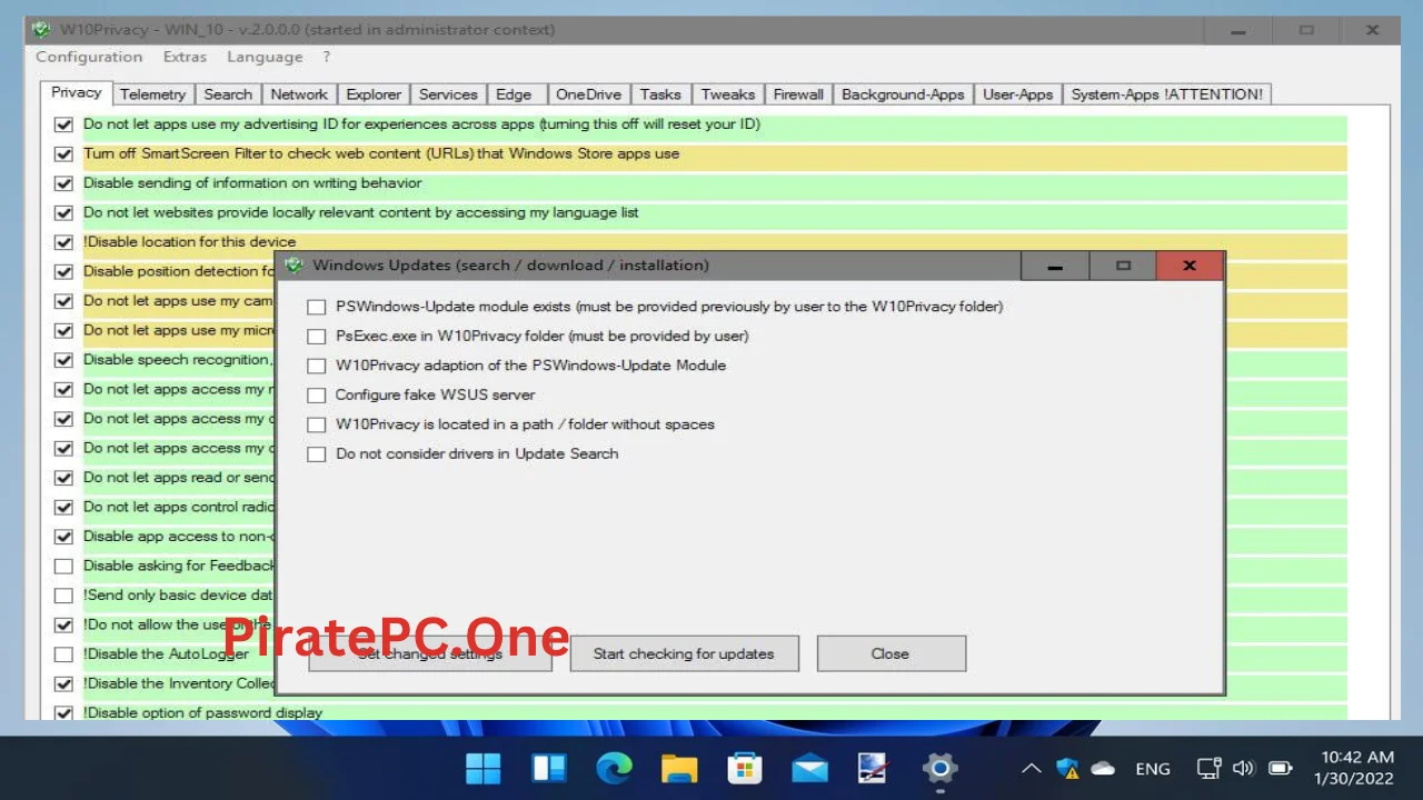 W10Privacy For PC Portable And Multilingual