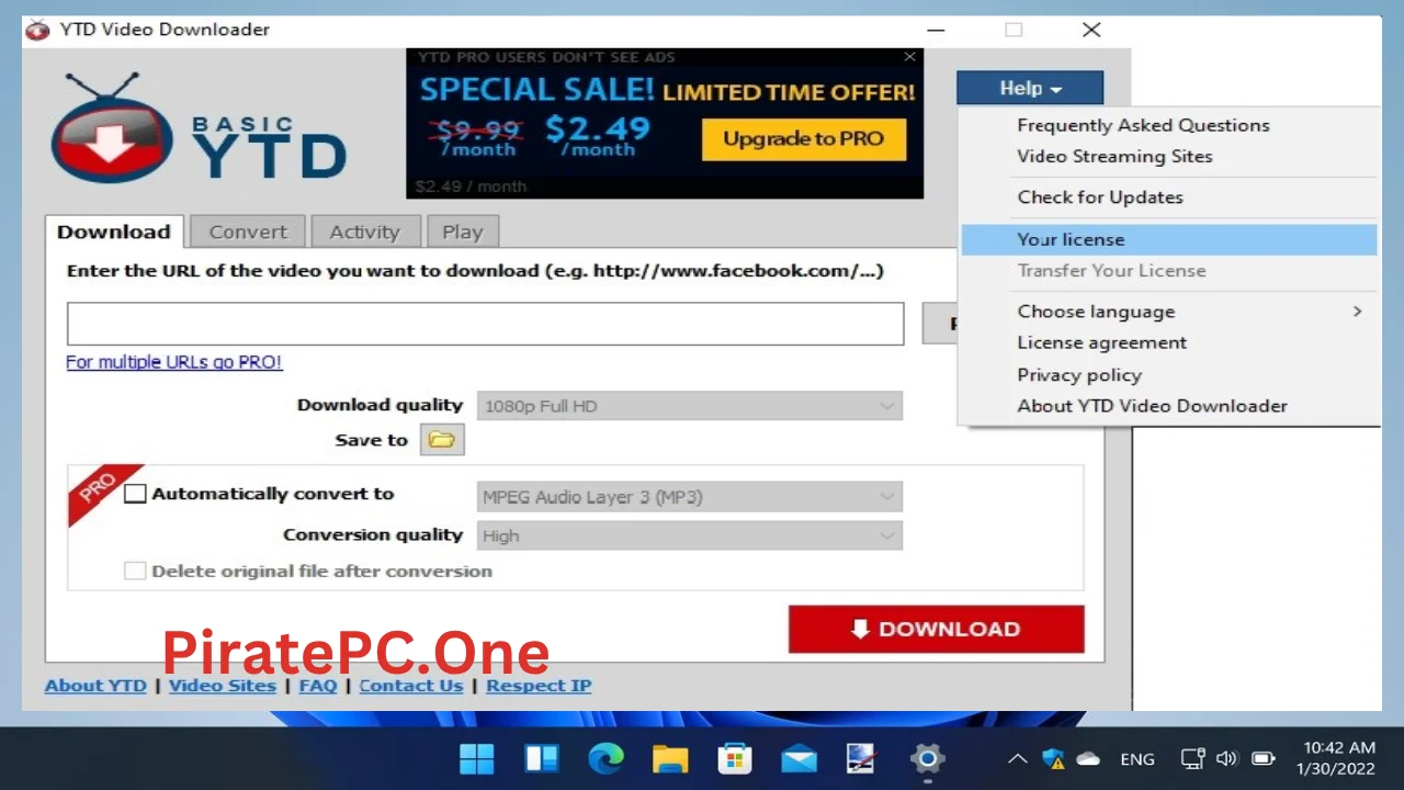 YTD Video Downloader Pro Full Version For PC