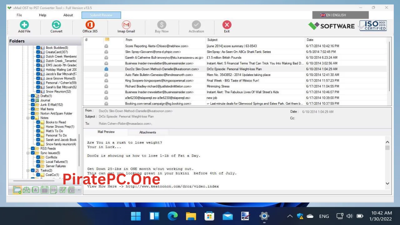 vMail OST to PST Converter For PC Portable And Multilingual