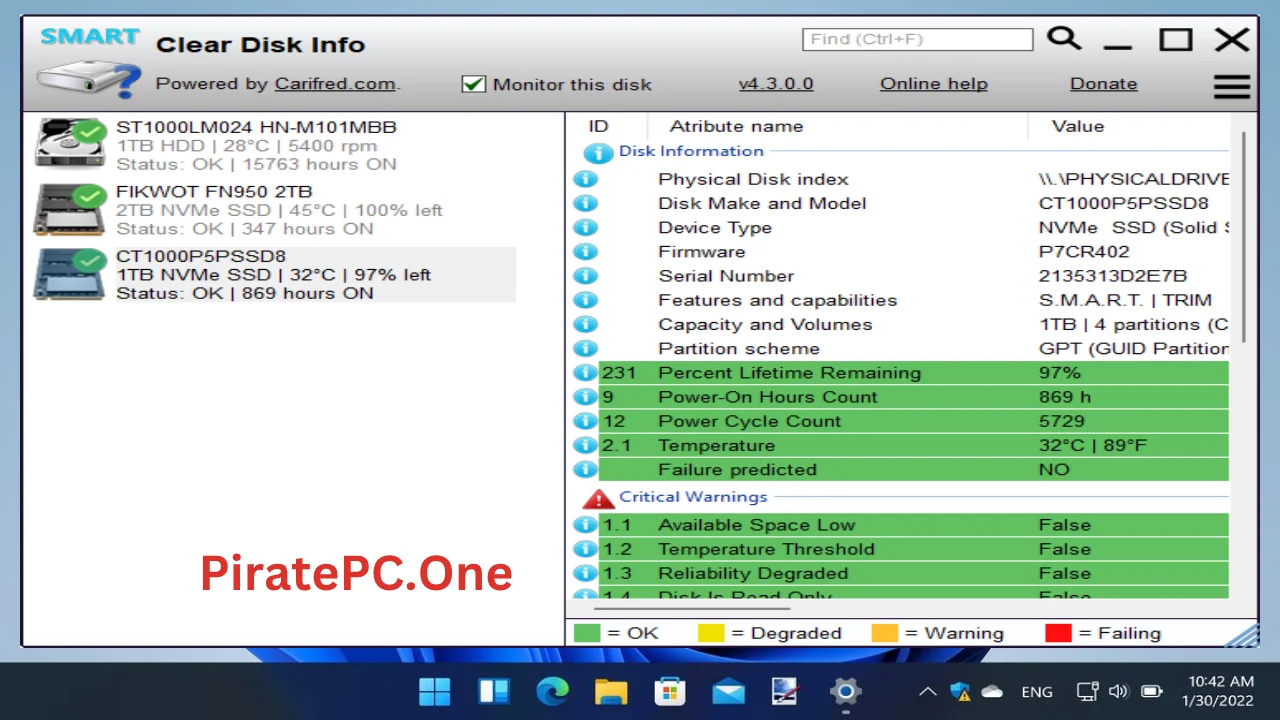 Clear Disk Info For PC Portable And Multilingual