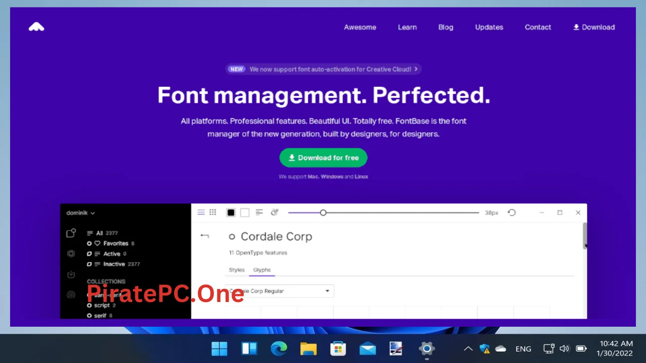 FontBase Awesome Full Version For PC