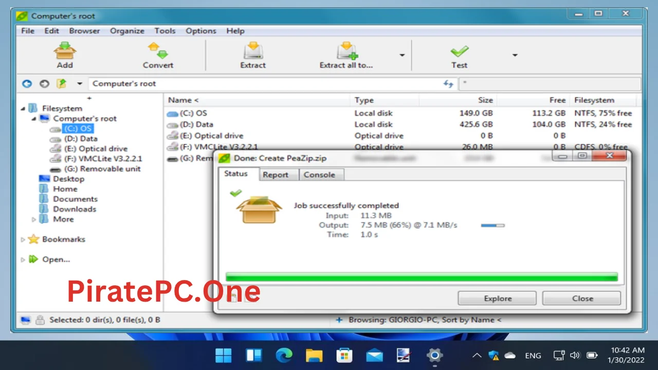 PeaZip For PC Portable And Multilingual