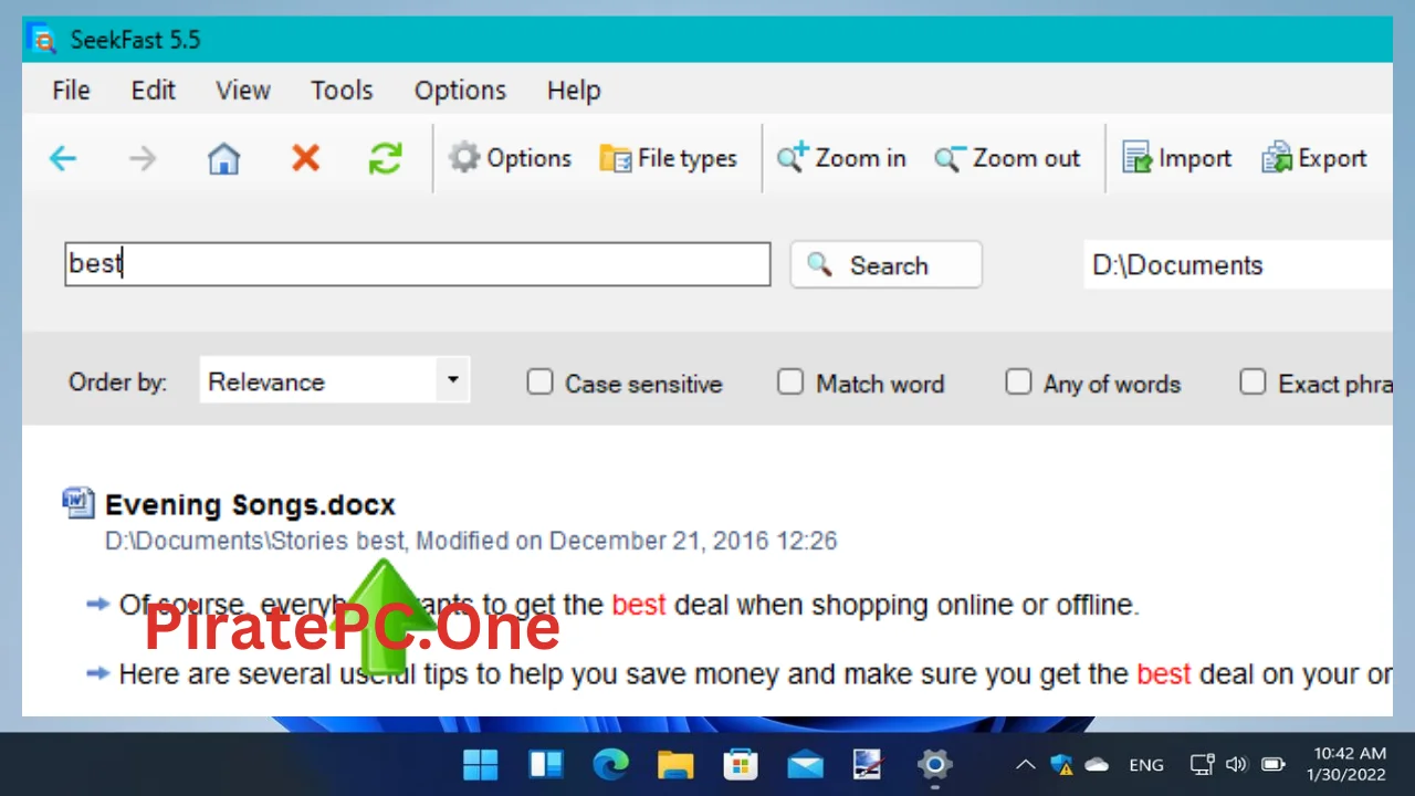 SeekFast For PC Portable And Multilingual
