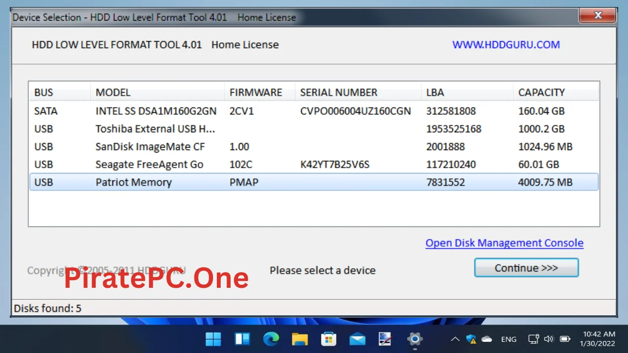 HDD Low Level Format Tool For PC Portable And Multilingual