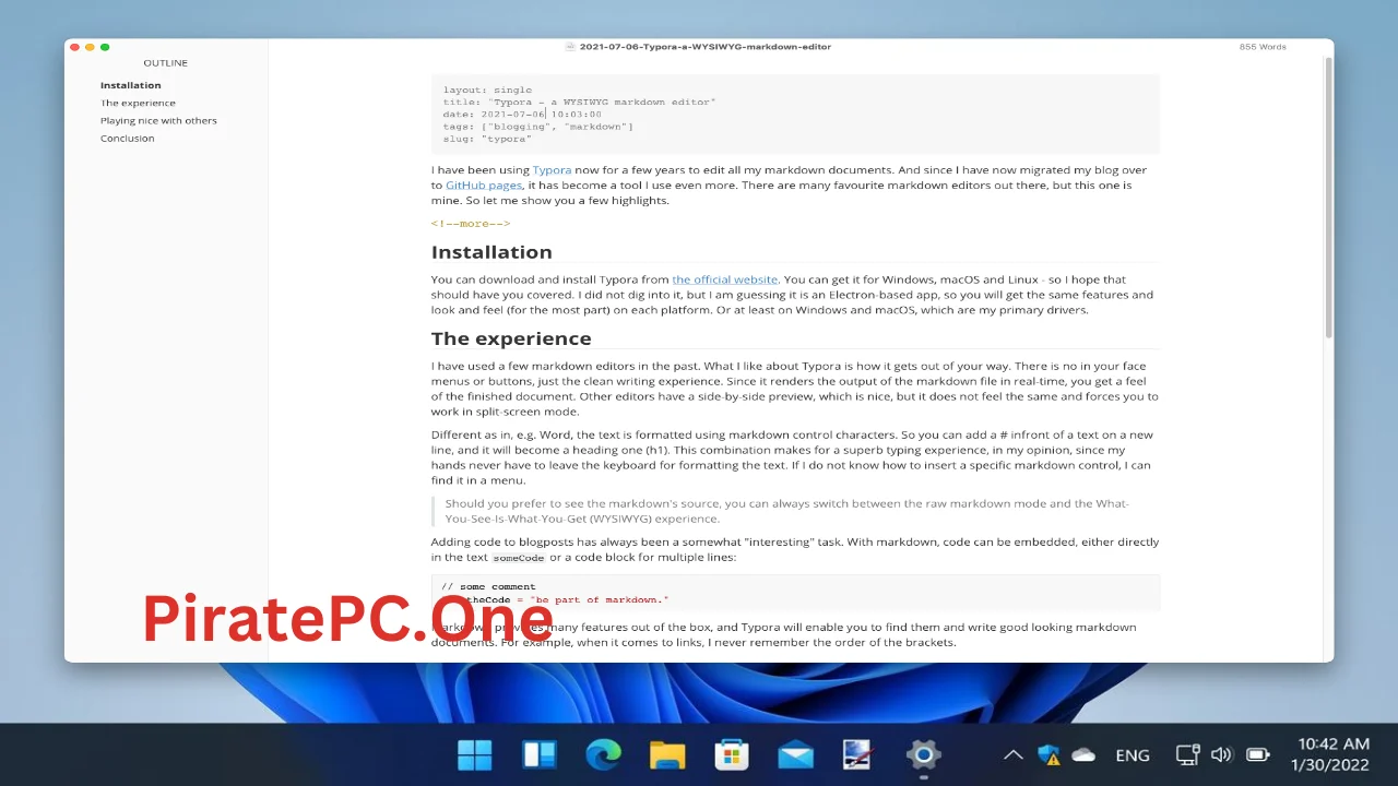 Typora For PC Portable And Multilingual